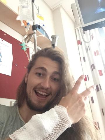 Jeroen aan infuus Thailand